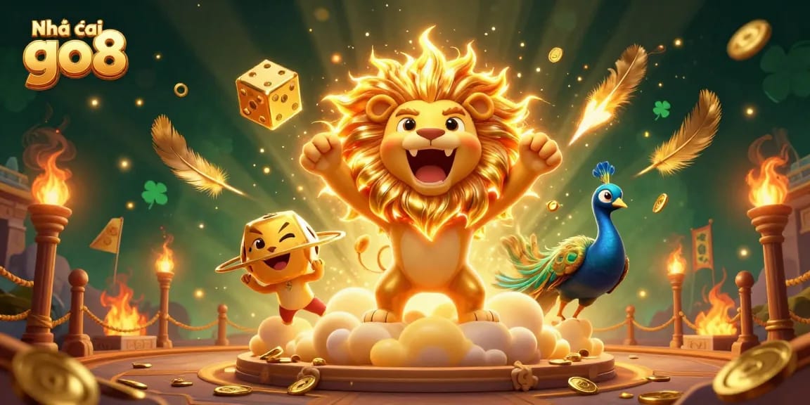 Engage in thrilling gaming at Nhà cái go8 with dynamic 3D casino visuals and vibrant elements.