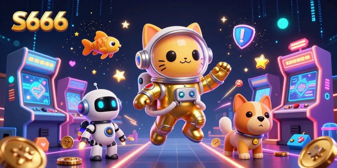 S666 offers an engaging gaming experience with colorful 3D elements and vibrant casino themes