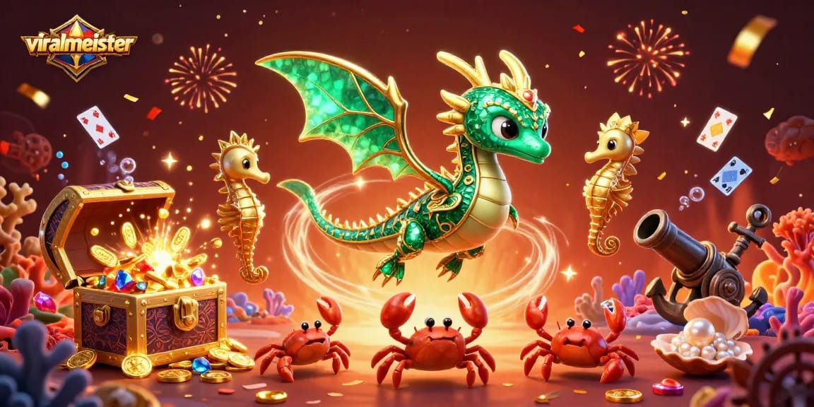 Join the excitement at viralmeister with a dazzling underwater casino scene featuring rich treasure.
