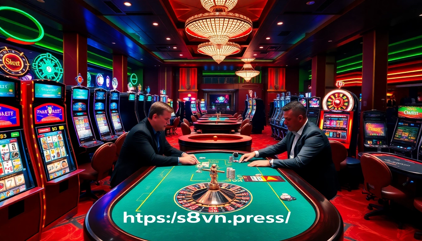 Experience the thrill of online gambling at https://s8vn.press/ with vibrant casino tables and exciting games.