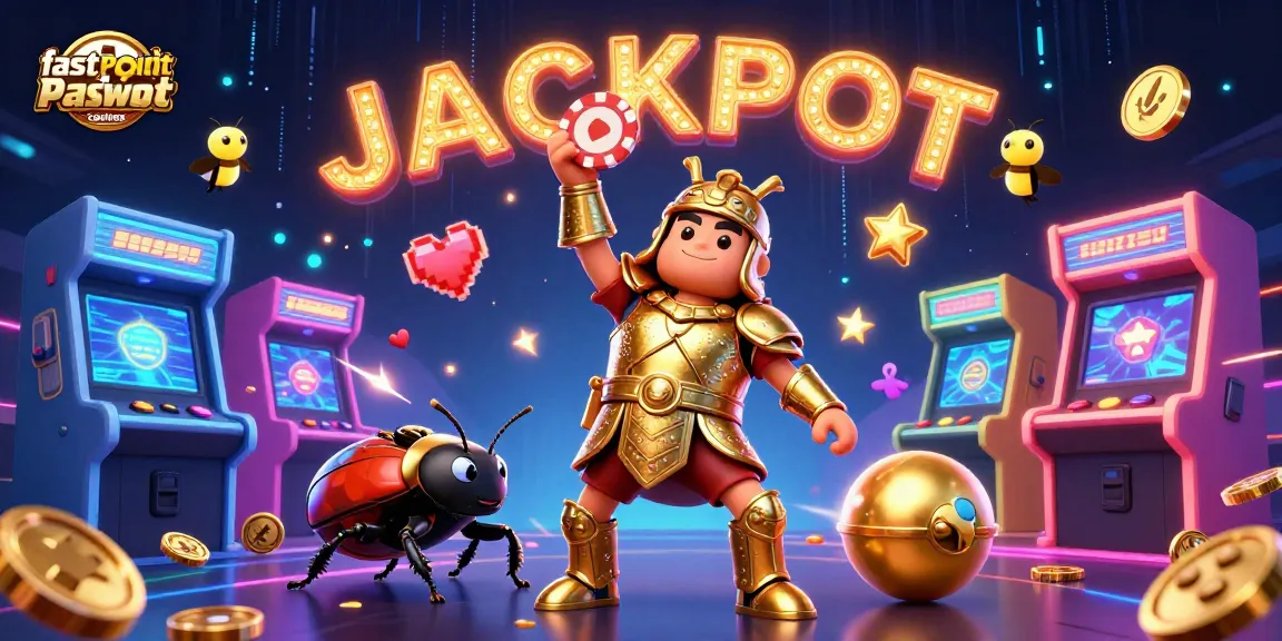 Experience fast payout casinos with thrilling wins as the victorious beetle celebrates in an electrifying gaming scene.