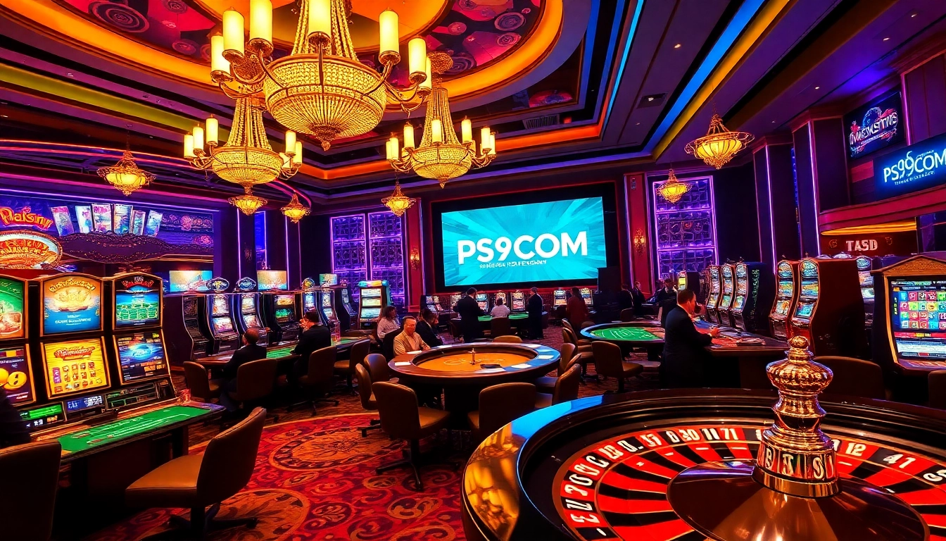 Experience the excitement at PS99COM with vibrant casino gaming tables and players.