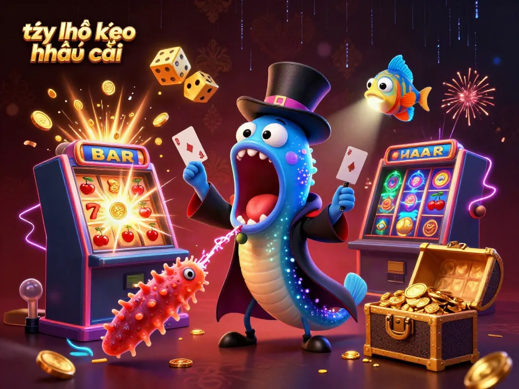 Experience the excitement of tỷ lệ kèo nhà cái with a lively illustration of a magical underwater casino scene.