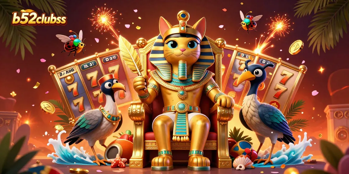 Experience thrilling wins at b52clubss with dynamic 3D casino imagery featuring epic symbols and characters.