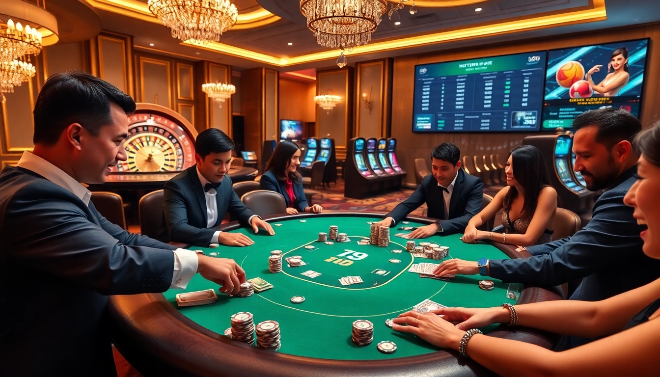 Engage in thrilling poker action at 789win223.com with colorful chips and intense gameplay.